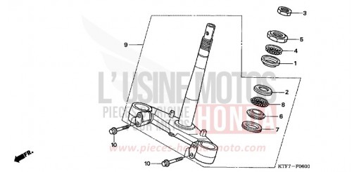 STEERING STEM SH150R8 de 2008